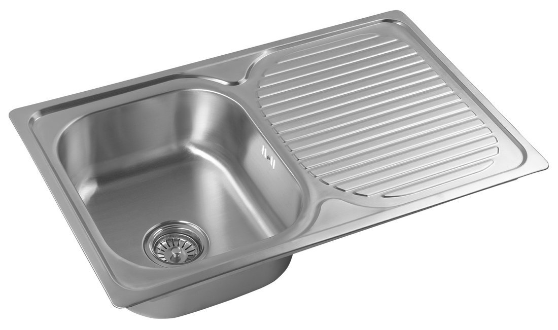 Aqualine spoelbak 78x48x18cm RVS