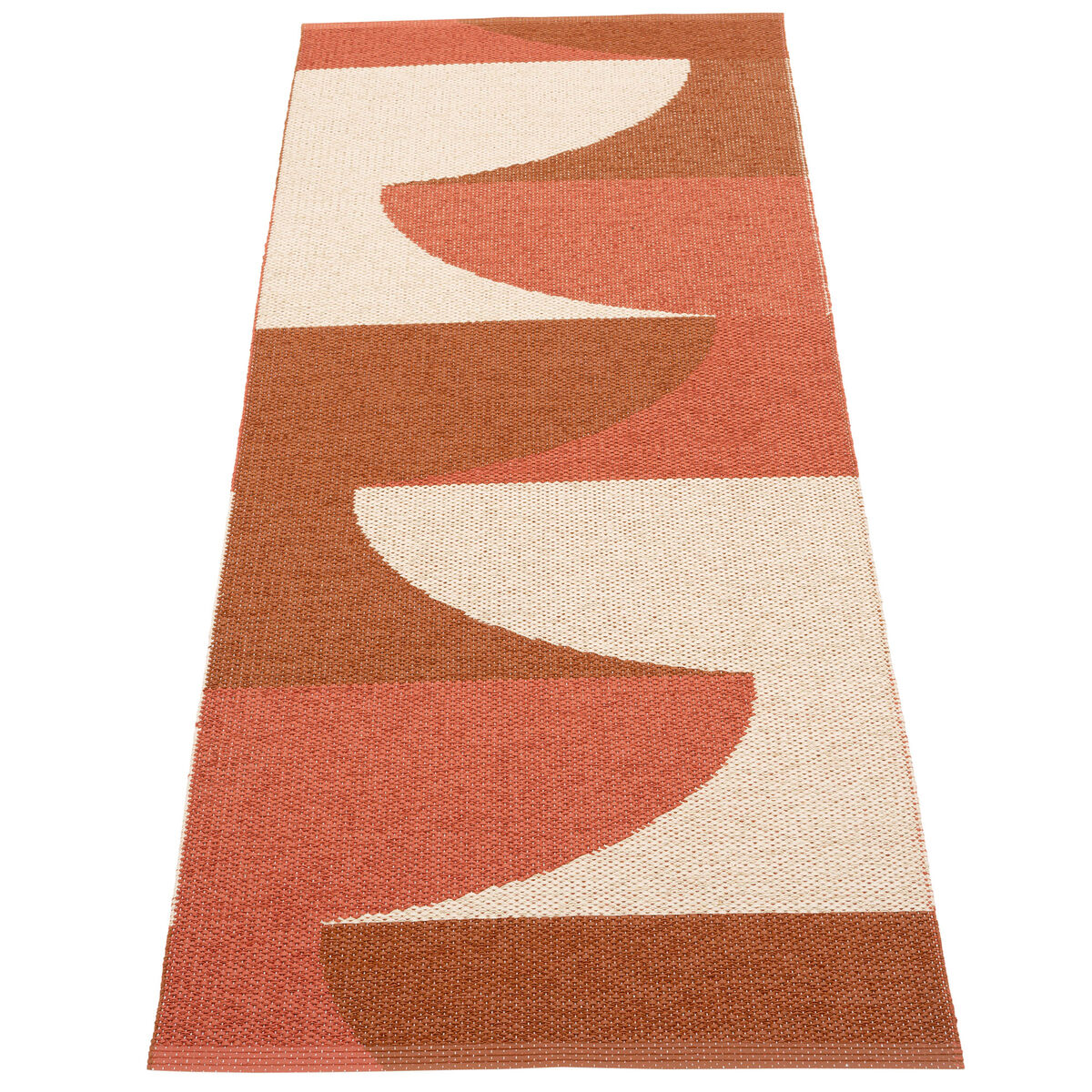 Pappelina Hill teppe 70 × 180 cm, brick/rust/cream