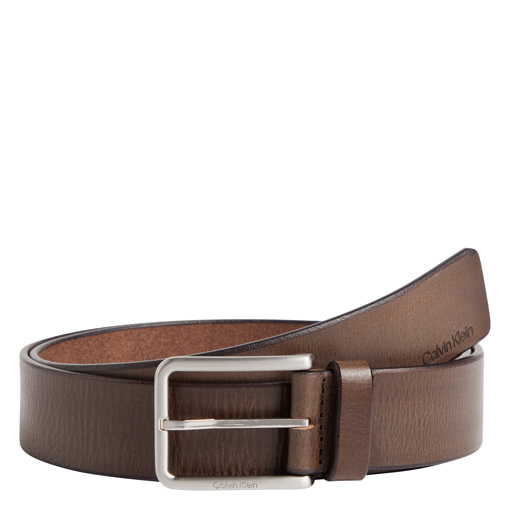 Ceinture en cuir grainé | Marron