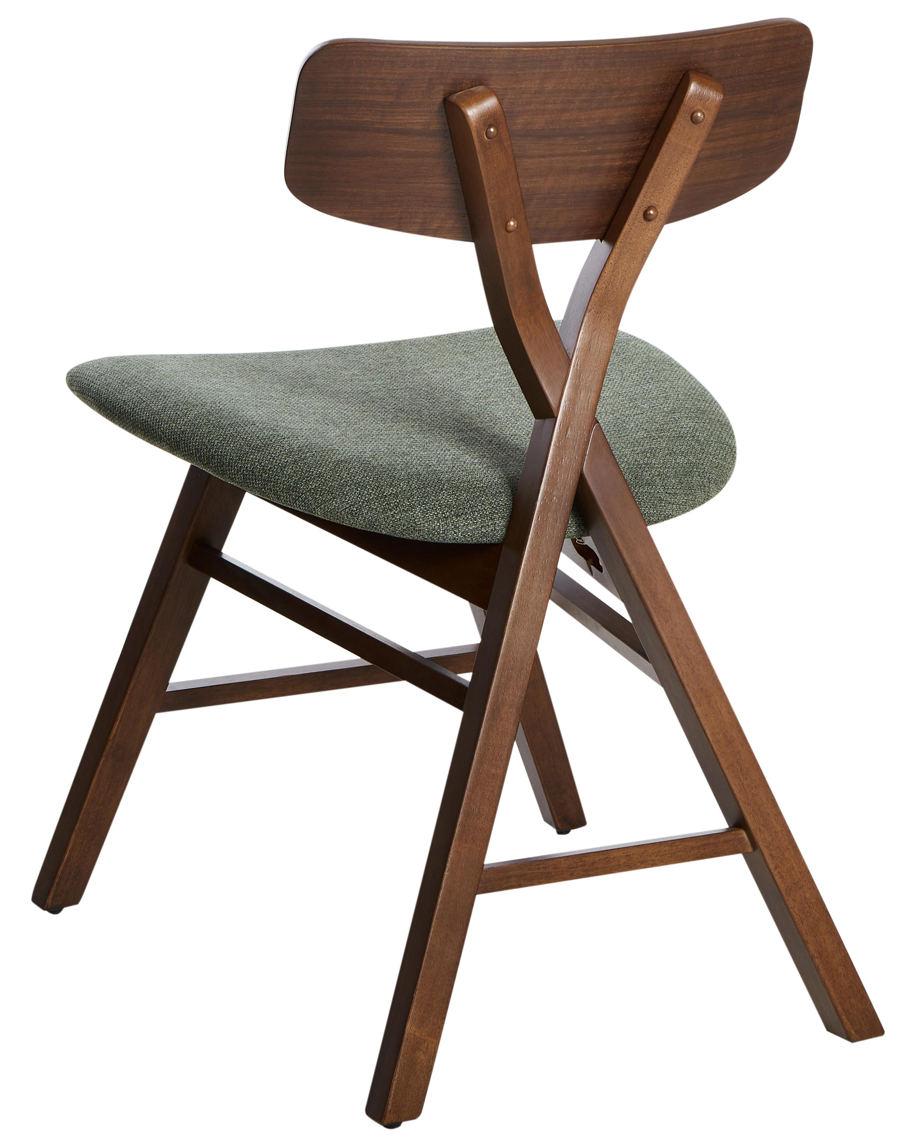 Set van 2 eetkamerstoelen LELAND Hout Donkerbruin