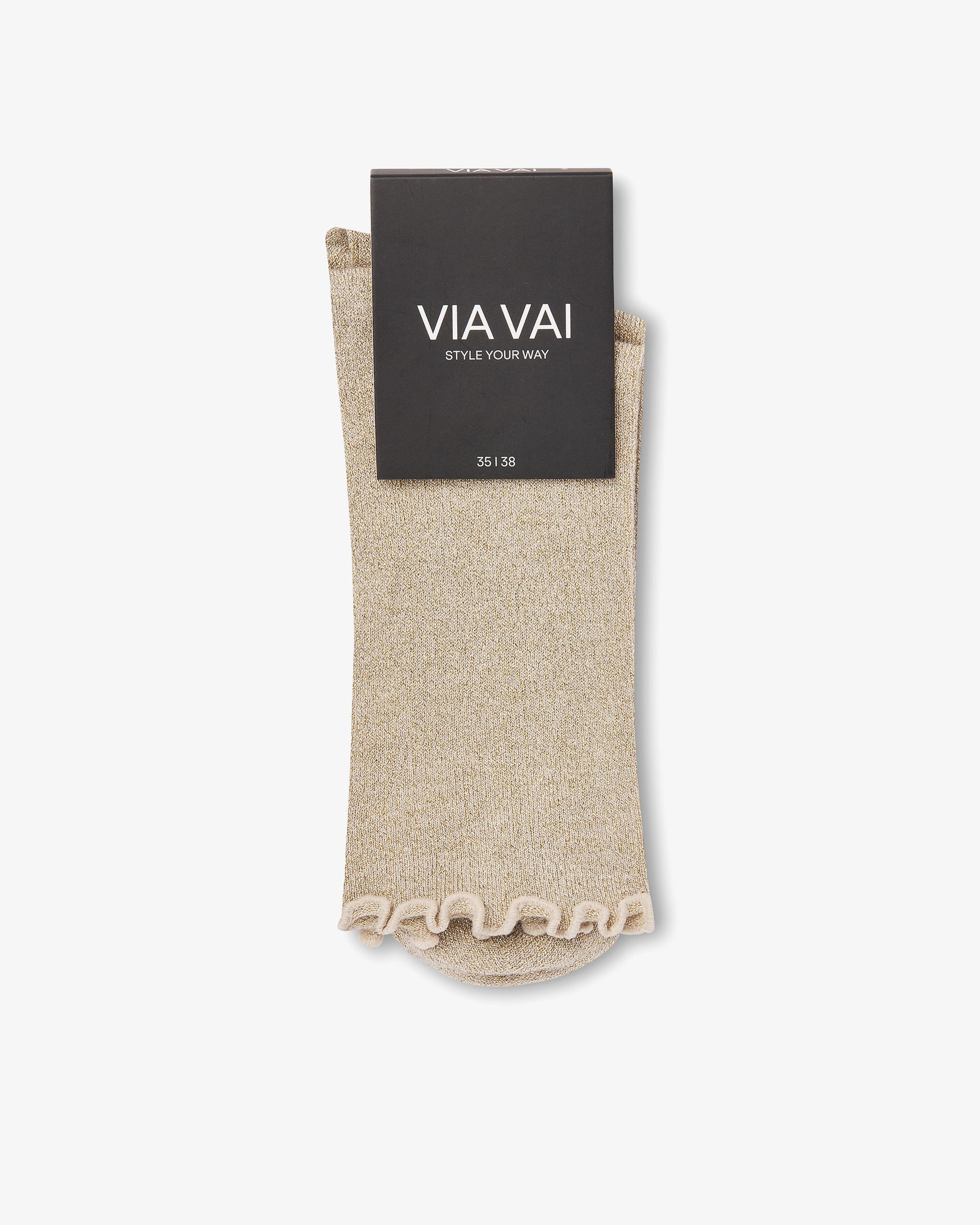 VIA VAI beige sokken Star Hazel
