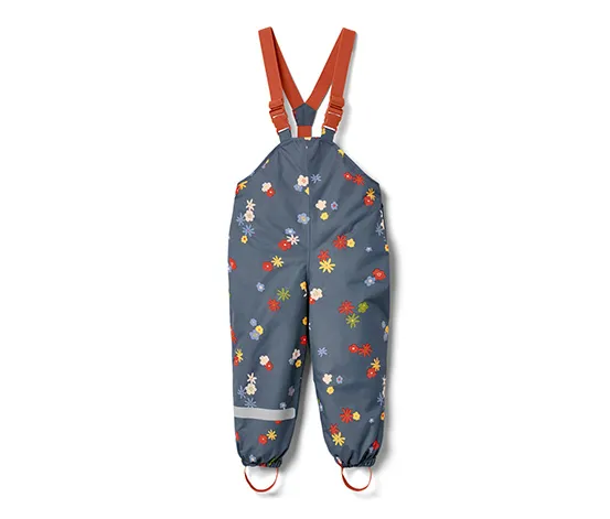 Kleinkinder-Regenhose, mit Blumen-Alloverprint