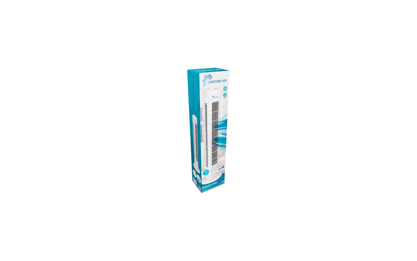 Turmventilator 78 cm Weiß