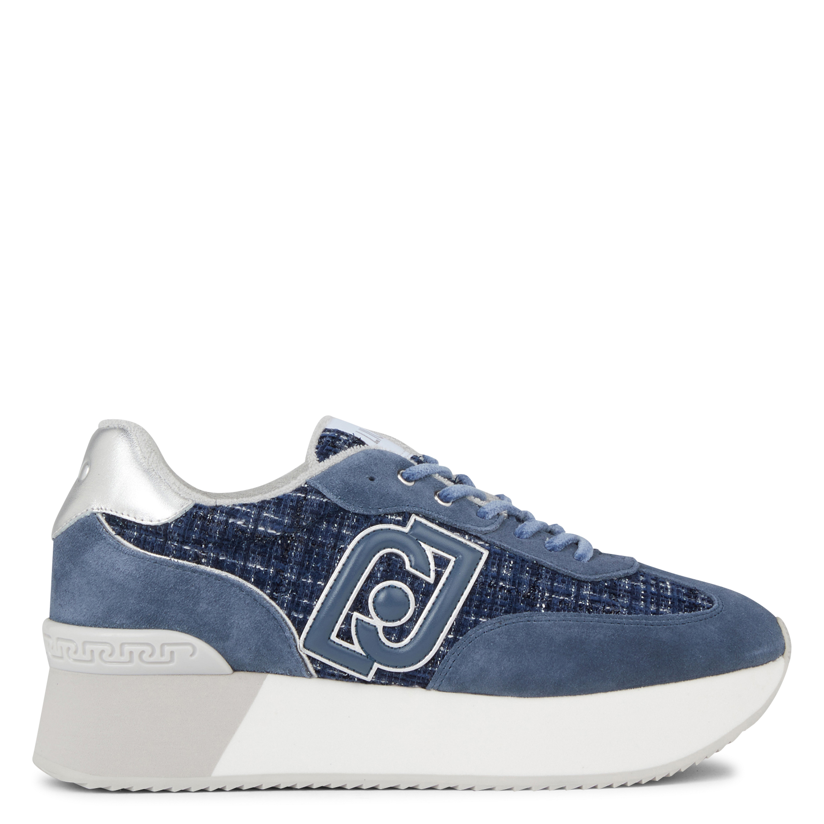 DREAMY 02 - Baskets à plateforme en cuir mélangé | Bleu