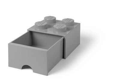 LEGO Oppbevaringsboks med Skuff 4, Grå