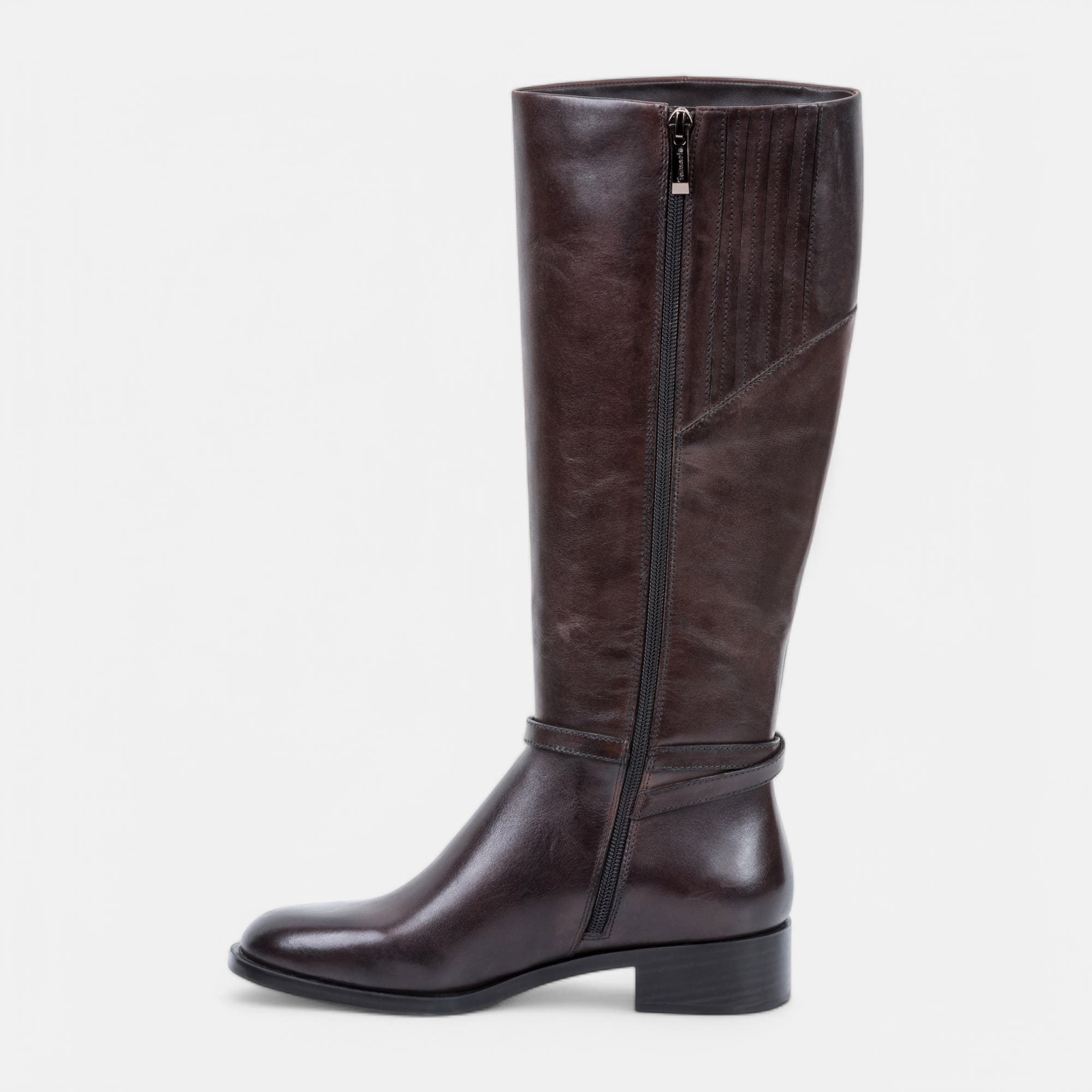 Bottes Femme en cuir marron