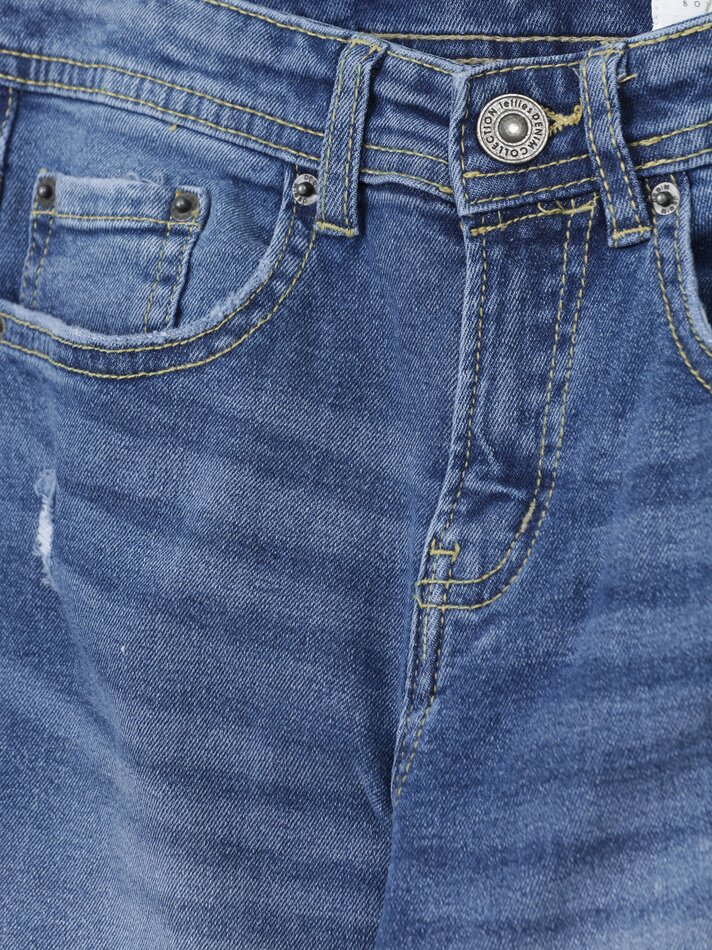 Calça jeans slim confortável - Azul claro
