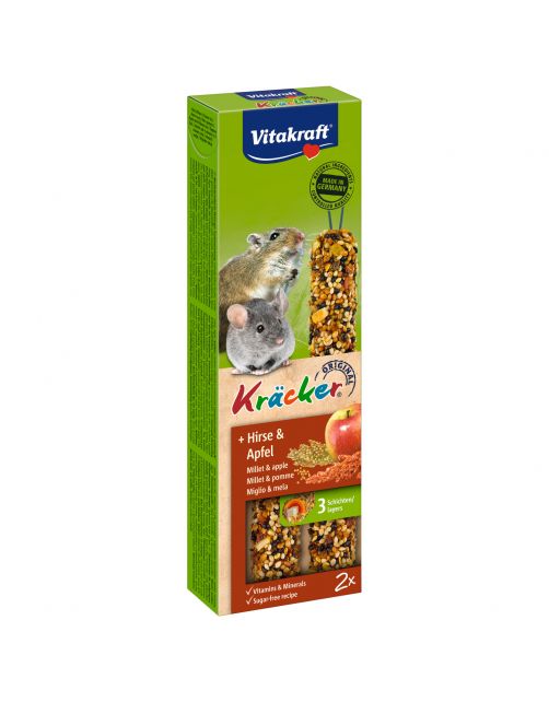 Vitakraft Muis\/Gerbil Kracker Corn\/Fruit - Knaagdiersnack - 2 stuks
