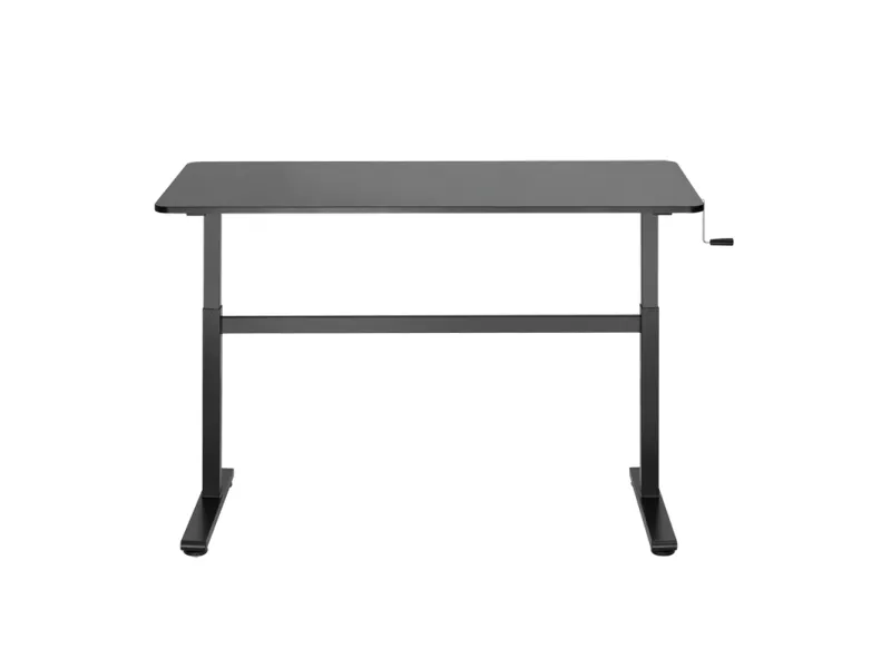 LogiLink EO0027, Lige, Rektangulær form, Spånplader, Aluminium, Stål, Hjemmekontor, Kontor, Sort