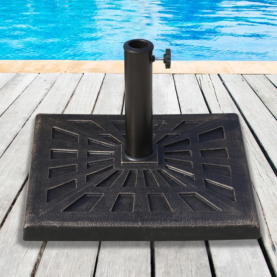 Outsunny Sonnenschirmständer mit einstellbarer Feststellschraube bronze