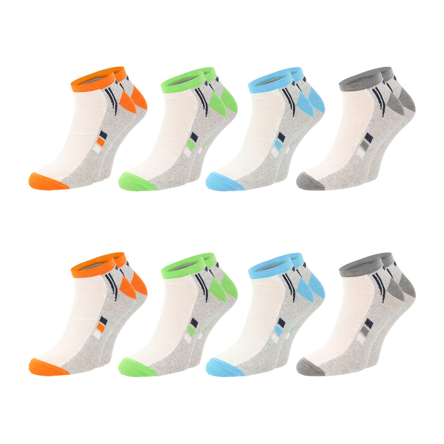 Chili Lifestyle Sneaker Socken SUMMER COLOR 8 Paar Baumwolle Weichbund