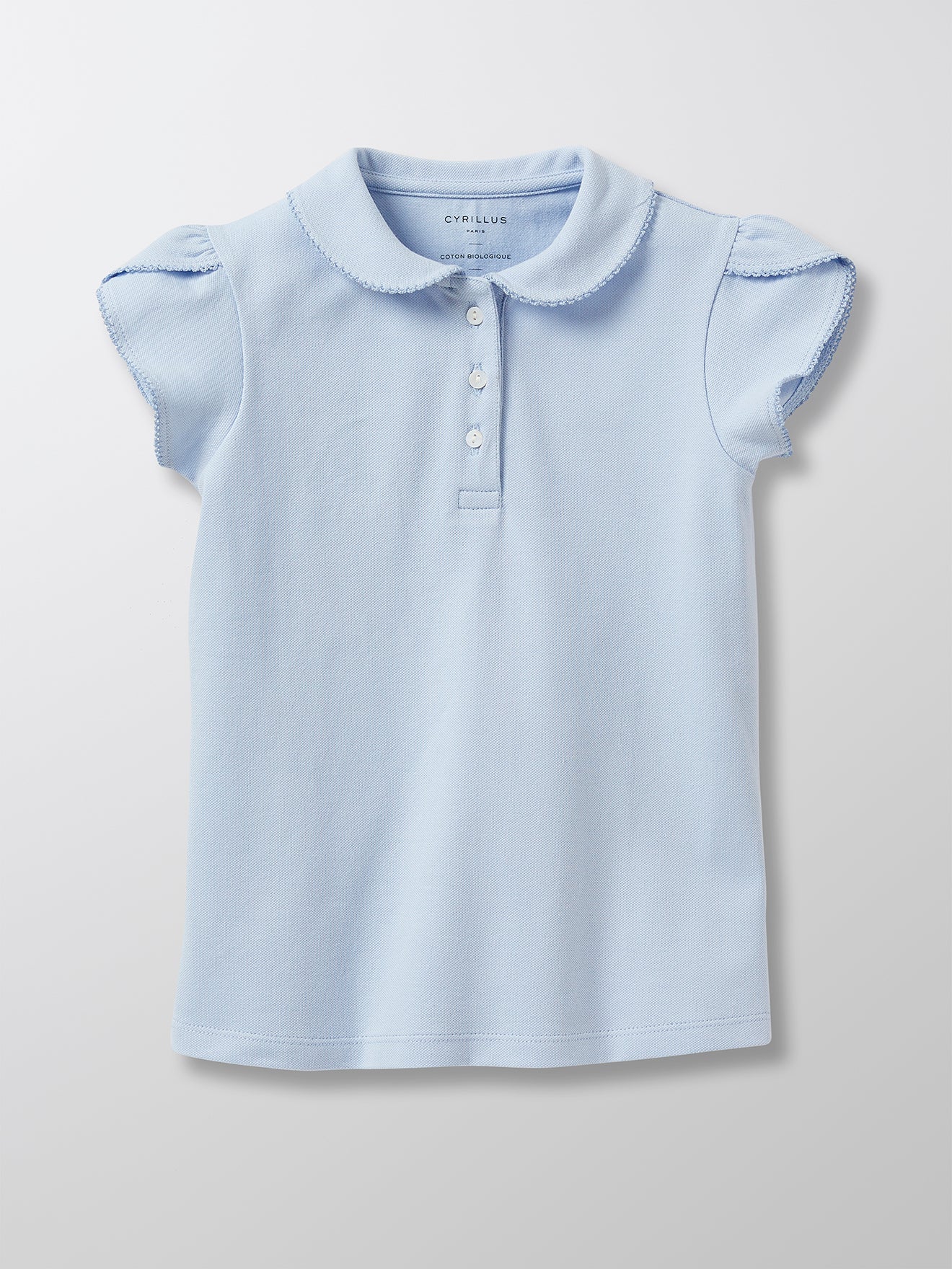 Polo en maille piquée Fille en coton bio
