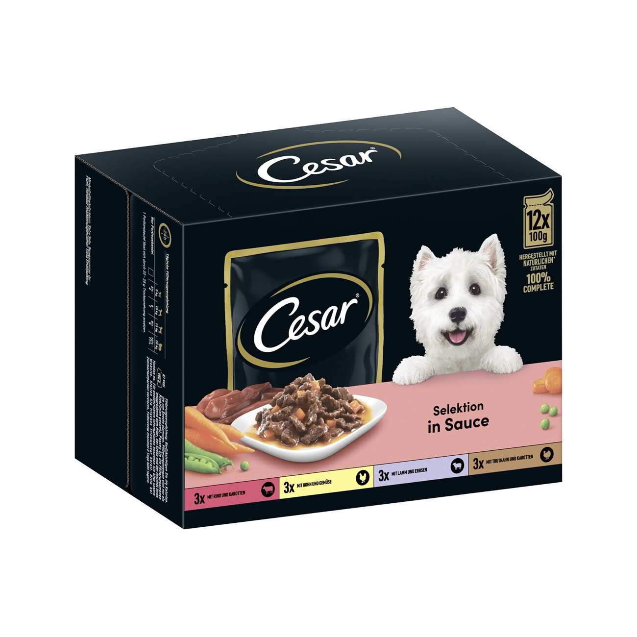 Cesar Portionsbeutel Multipack Selektion in Sauce 48x100g
