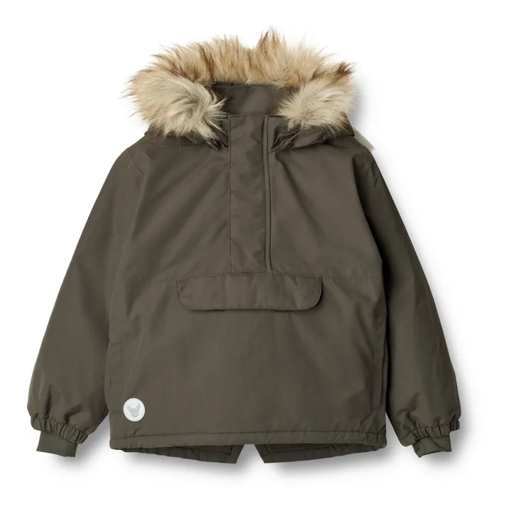 Wheat Anorak Façon Fourrure Matières Recyclées Momo Tech | Chocolat