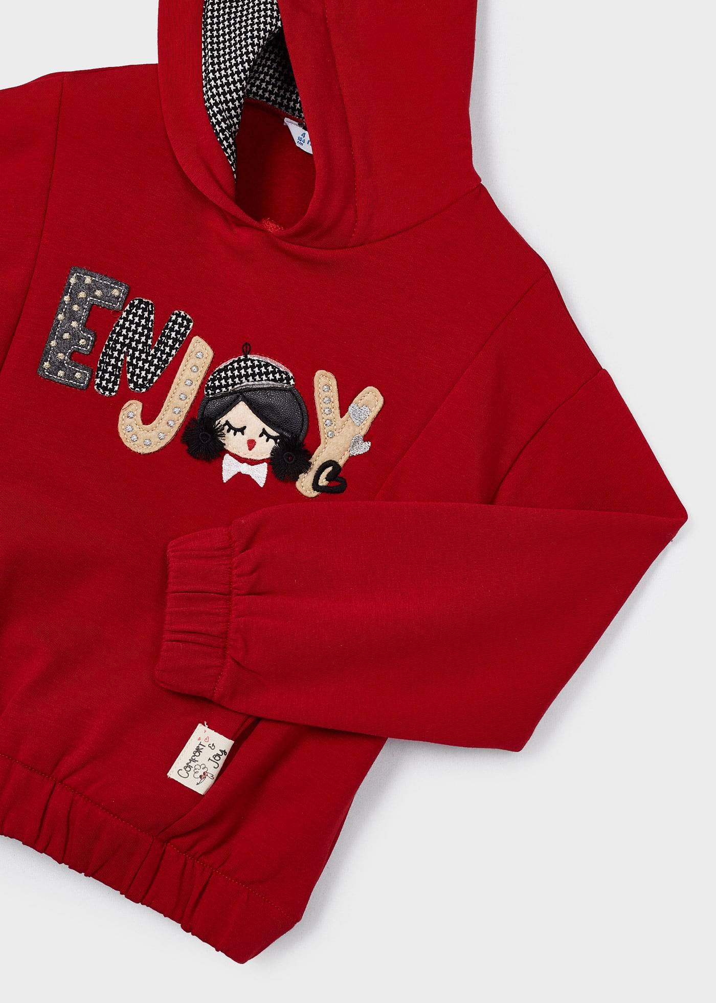 Conjunto de moletom de algodão de duas peças para meninas