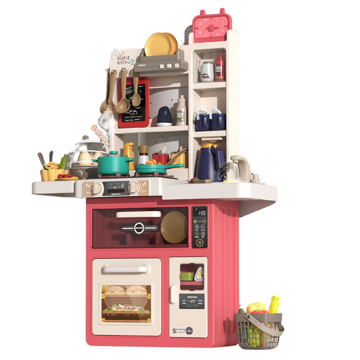 Coemo Kinderküche Jenny Spielküche mit viel Zubehör Farbe Rosa
