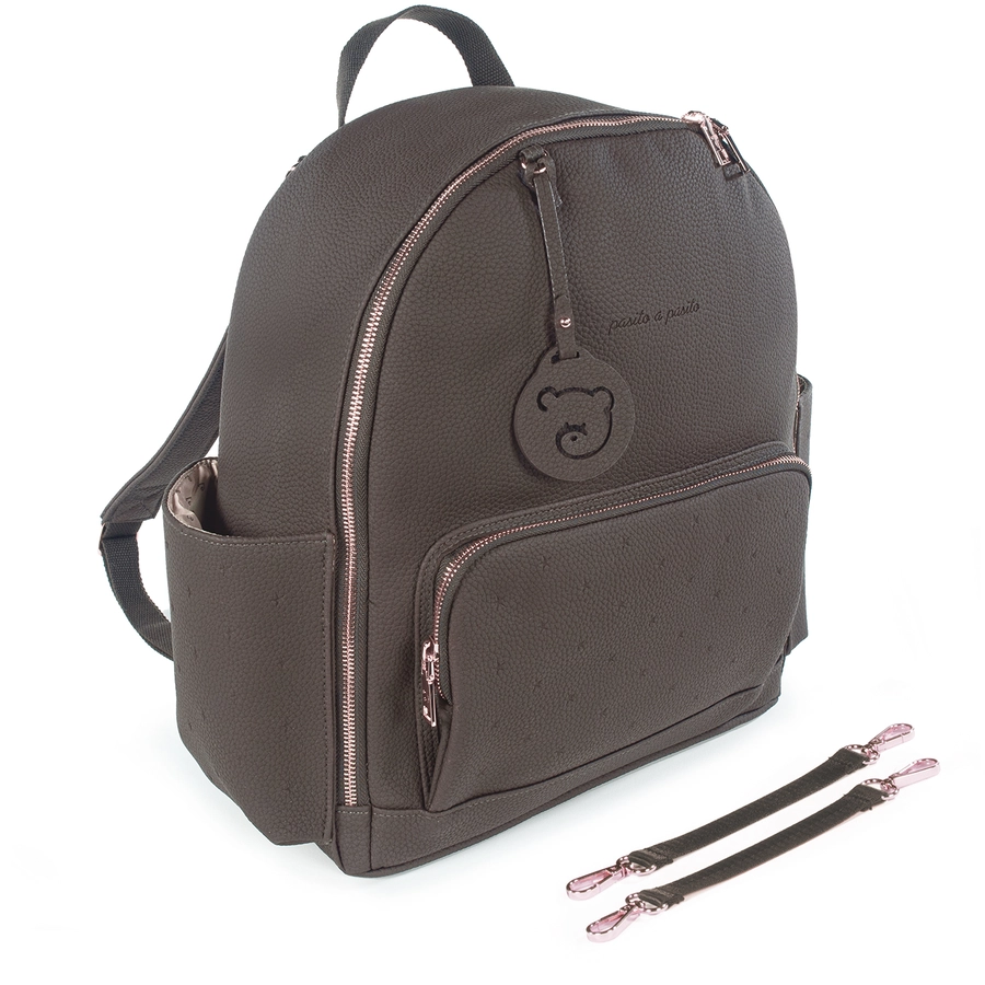pasito a pasito Wickelrucksack Sterne  braun