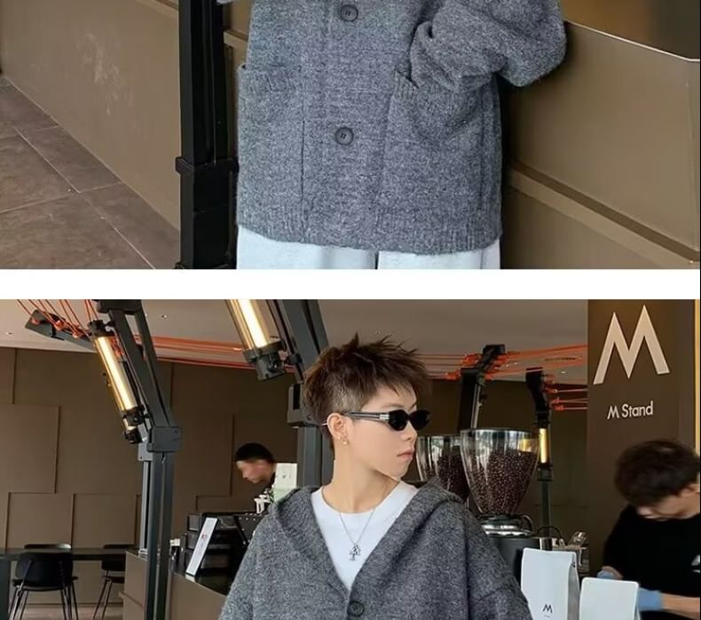 Bay Go Mall - Effen oversized vest met capuchon en zakdetail
