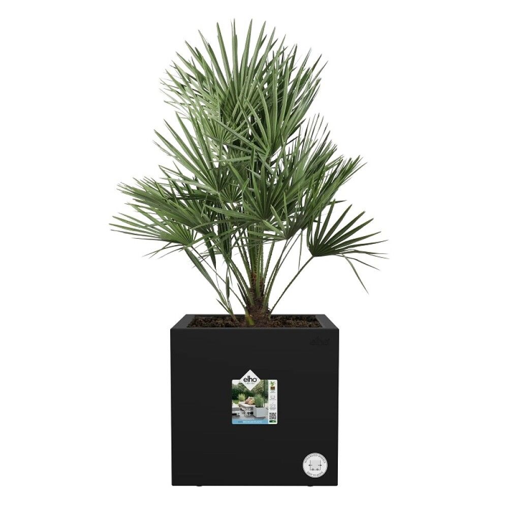 UTEPOTTE ELHO VIVO NEXT SQUARE MED HJUL 30CM SVART