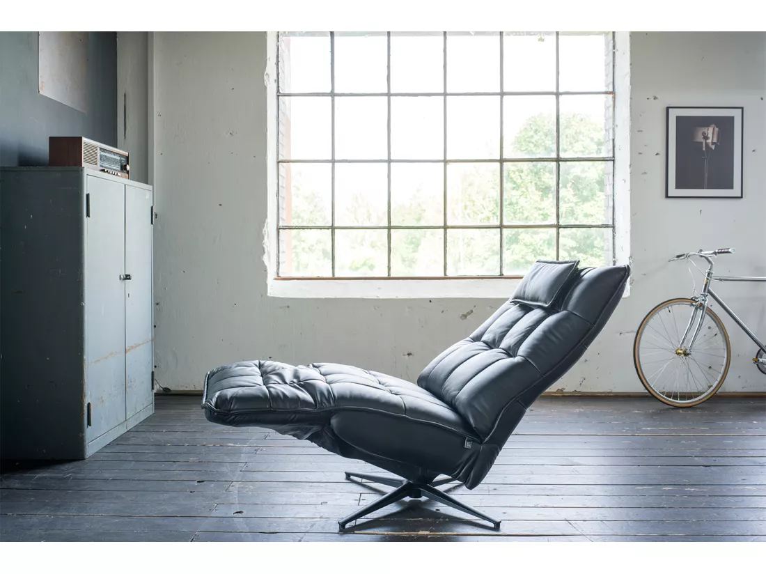 Fauteuil - Noir cuir - MIKO