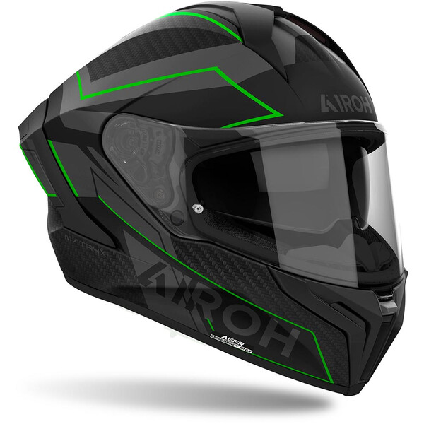 Airoh - Casque Matryx Sentinel Noir / Vert fluo / Mat