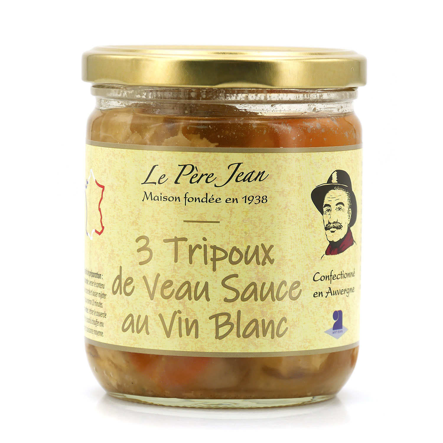 Tripoux de veau cuisinés au vin blanc