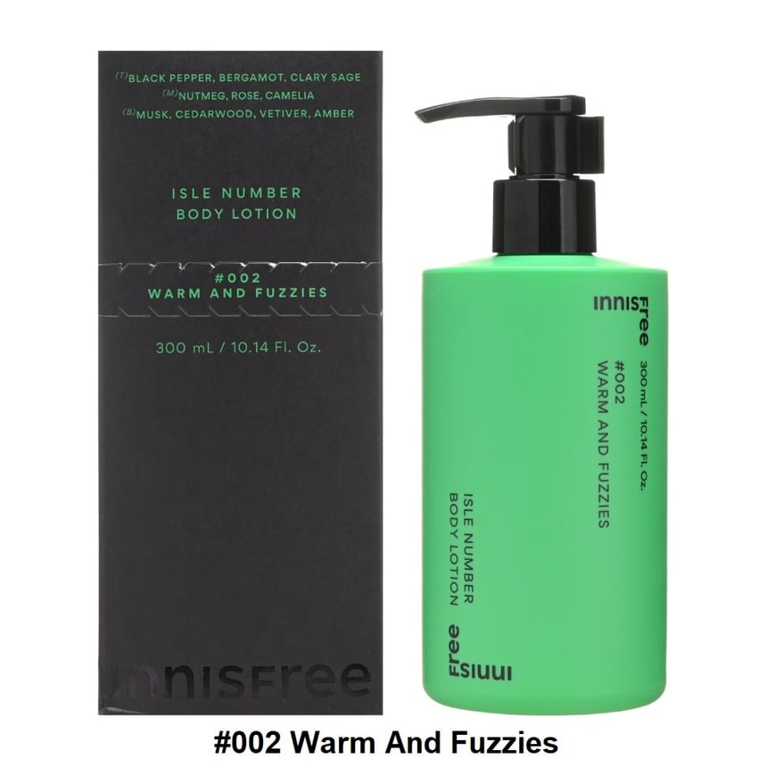 innisfree - Isle Number Body Lotion - 3 soorten