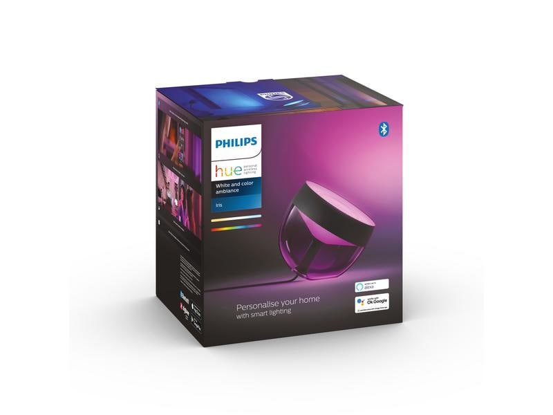 Philips Hue White & Color Ambiance Iris Tischleuchte Schwar Akzentleuchte für einmalige Lichtstimmungen