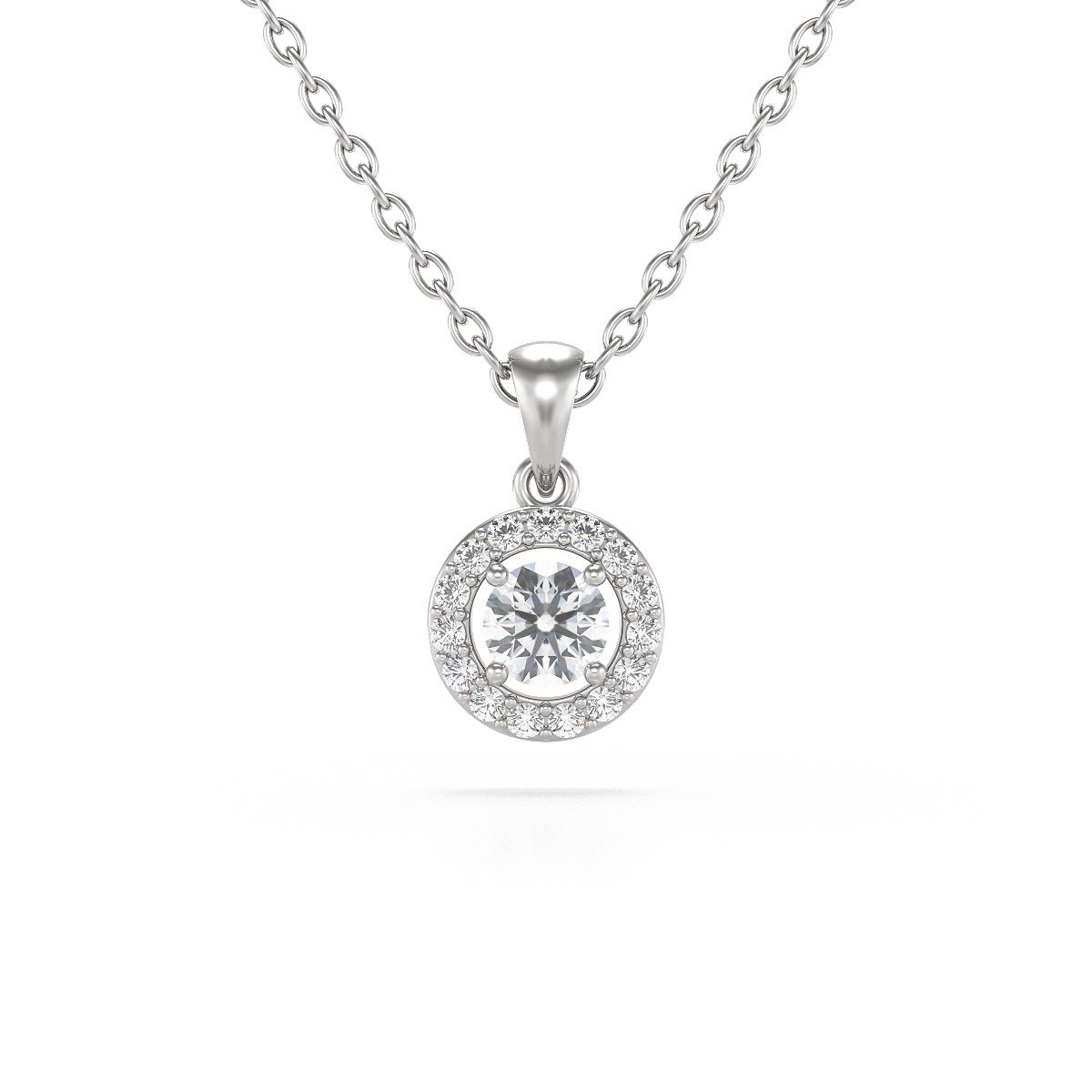 Collier Pendentif ADEN Diamant Chaine Argent 925 incluse 0.56grs