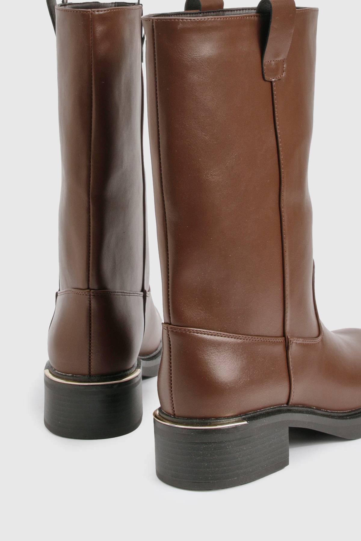 boohoo Bottes hautes pour mollets, coupe large Column