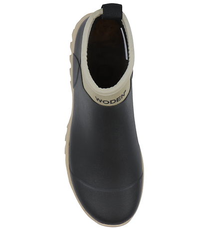 Woden GummiStøvler - Irene Waterproof - Blåck/Coffee Cream