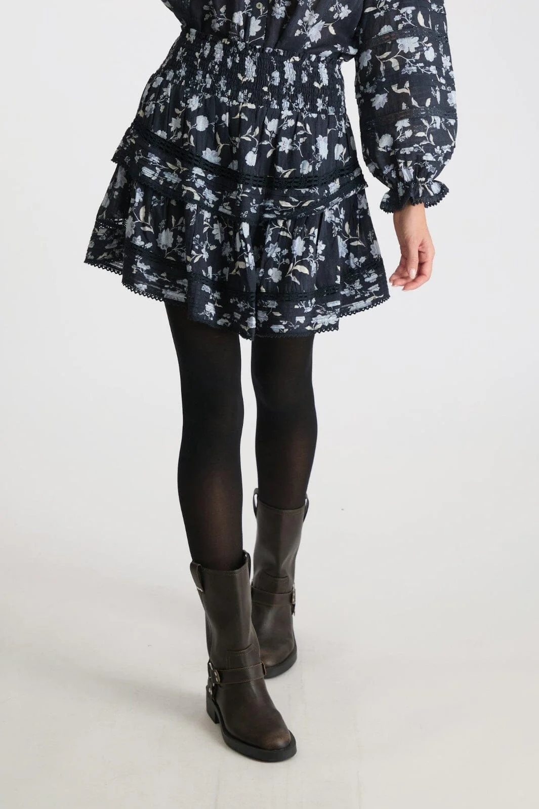 Neo Noir Kenia Night Flower Skirt