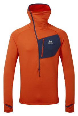 Polaire Mountain Equipment Eclipse Hooded Zip T Orange