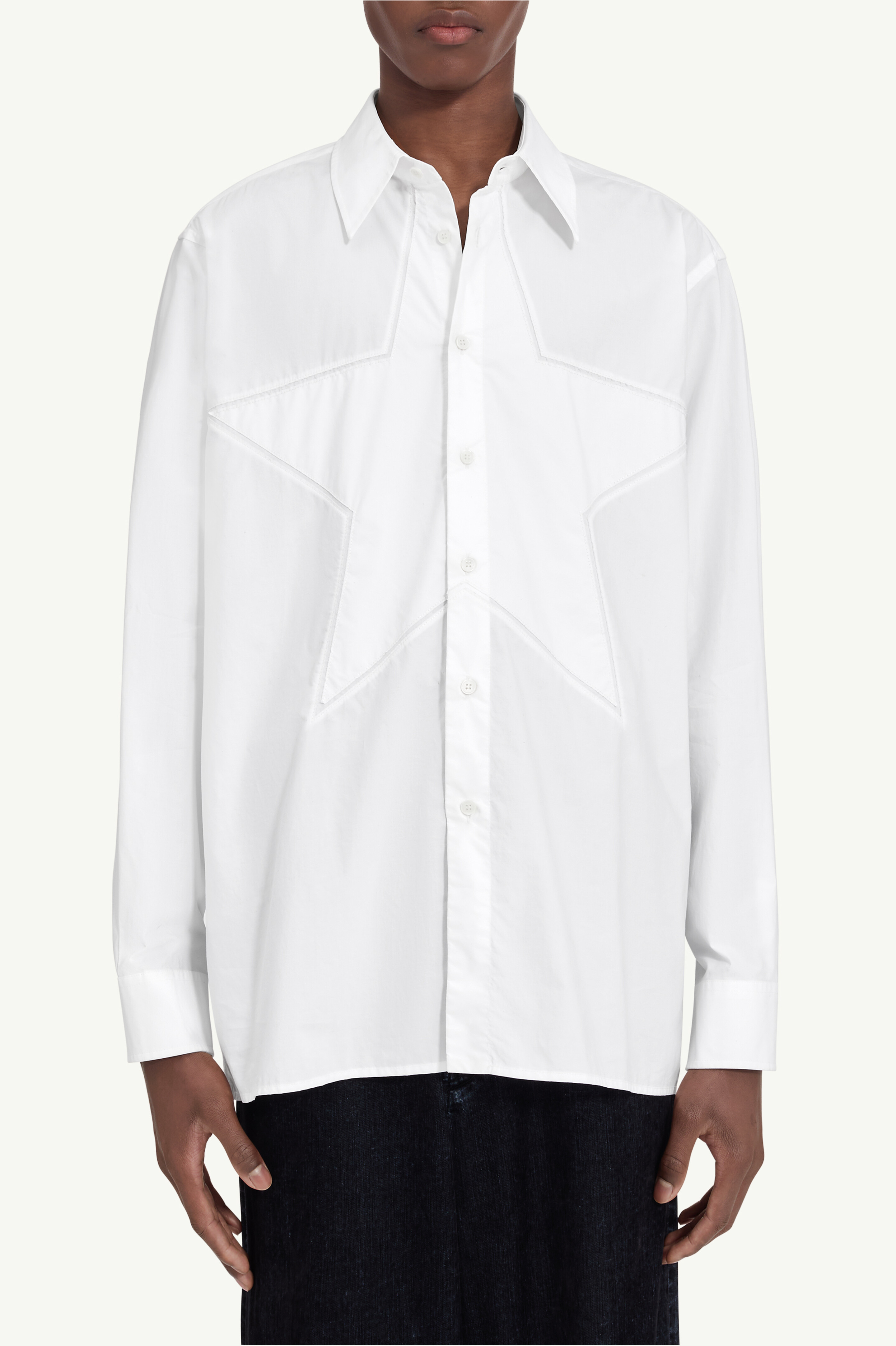 Chemise en popeline avec manches allongées pour homme | MM6