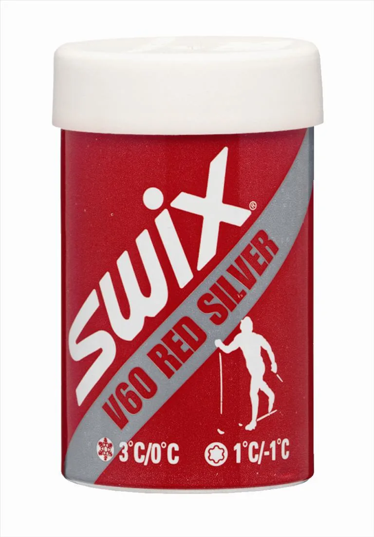 Swix V60 Red/Silver Hardwax 0/+3C, 45g Unspecified