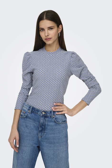 Only blauwe dames t-shirt