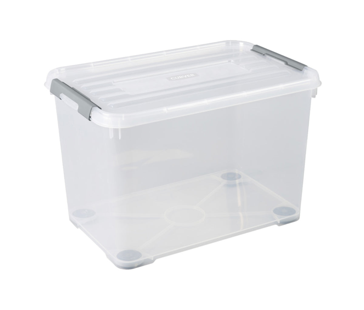 Curver Handy+ Opbergbox - 65L - 3 stuks - Transparant met deksel