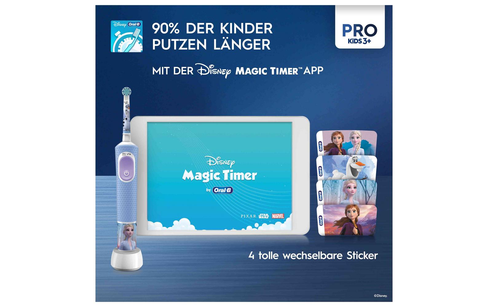 Rotationszahnbürste Vitality Pro 103 Kids FrozenElektrische Zahnbürste mit Reiseetui Disney