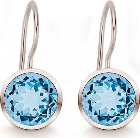 Quinn - Oorbellen - Zilver - Blauwe Topaas - Model 035804958