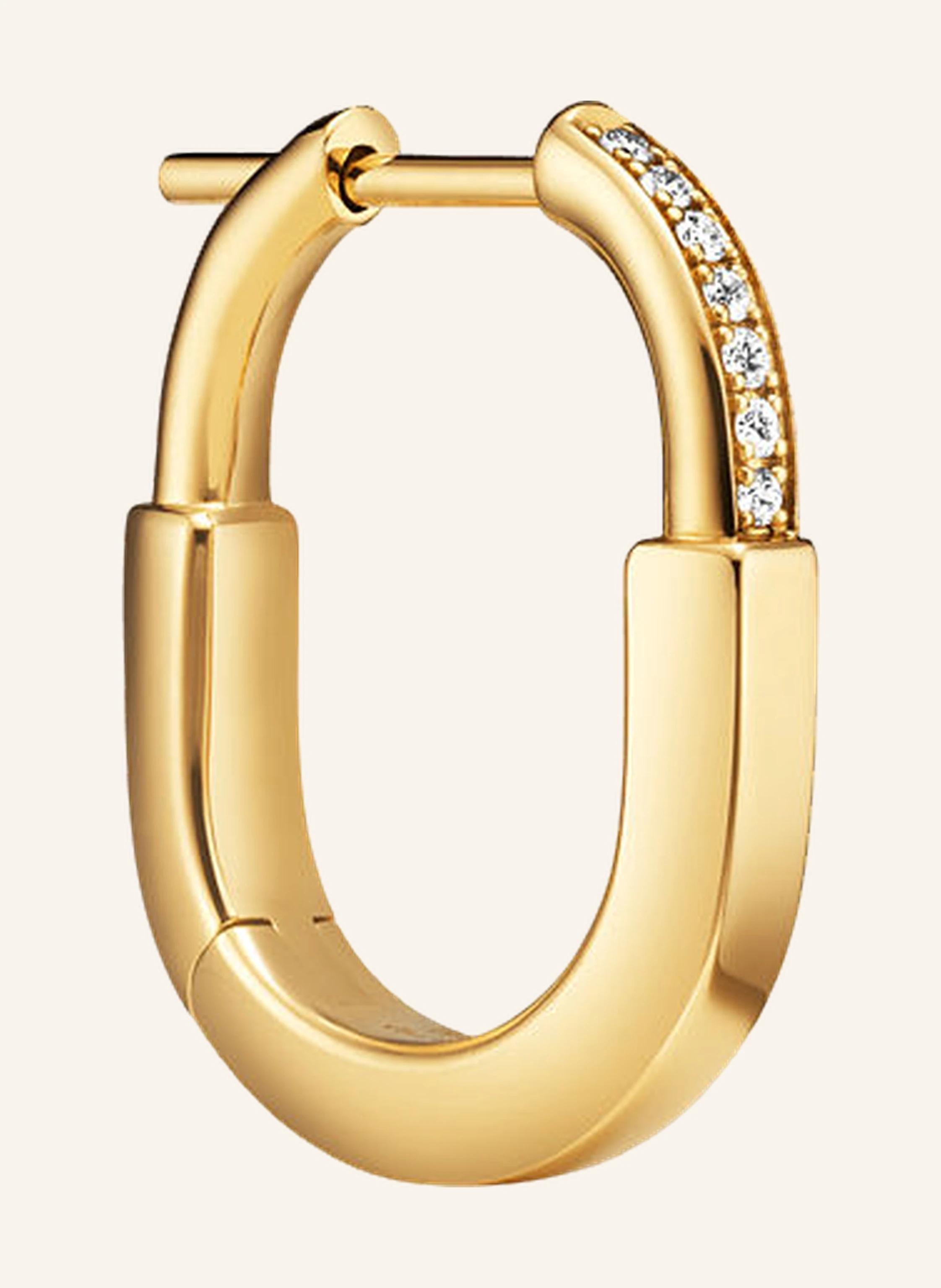 TIFFANY & Co. Tiffany Lock OHRRINGE aus 18 Karat Geldbgold mit Diamanten