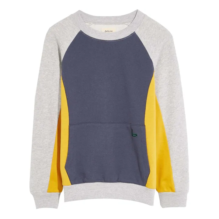 Bellerose Sweat Colorblock Fortino | Gris chiné