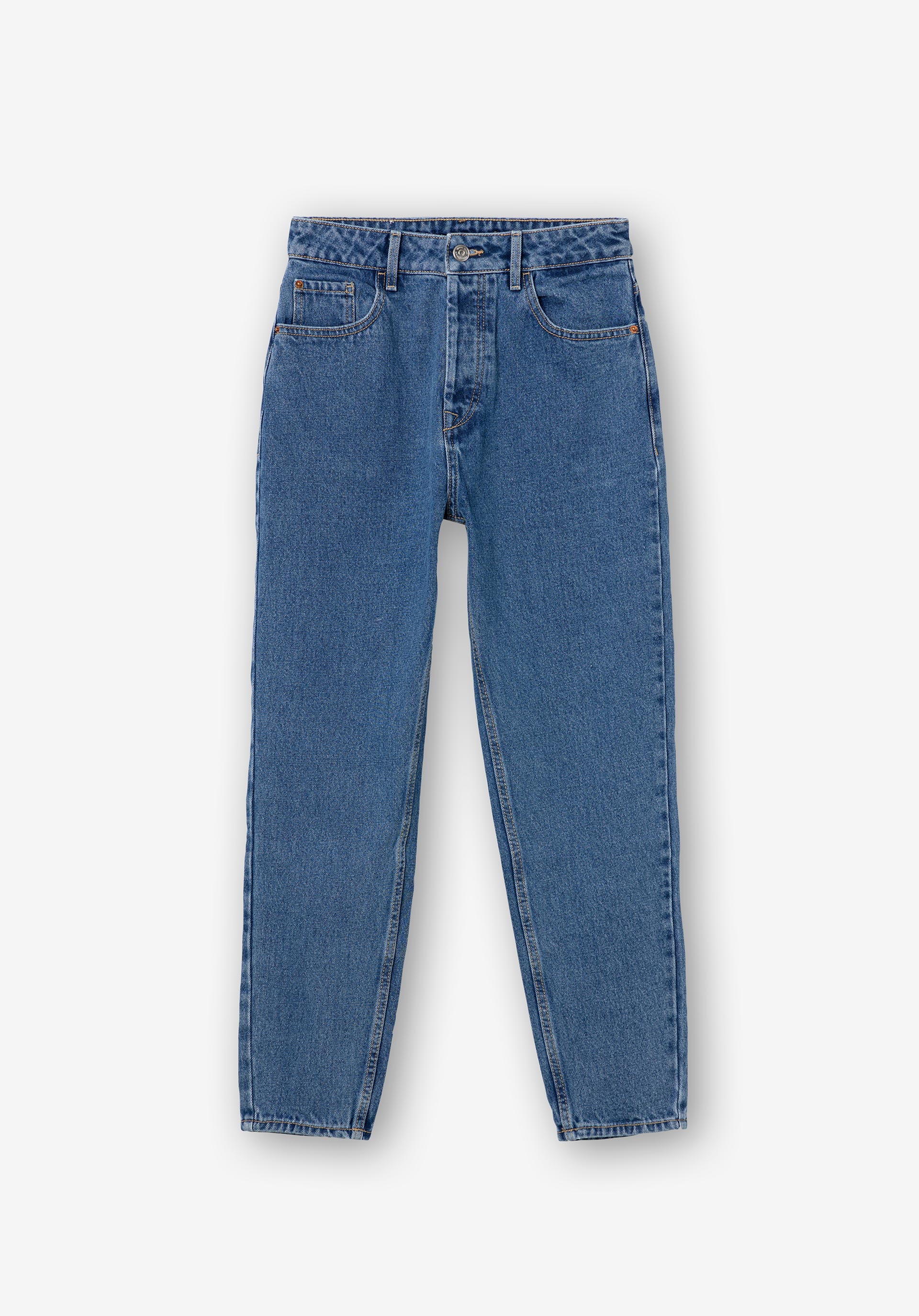 Jeans Mom Fit Cintura Alta