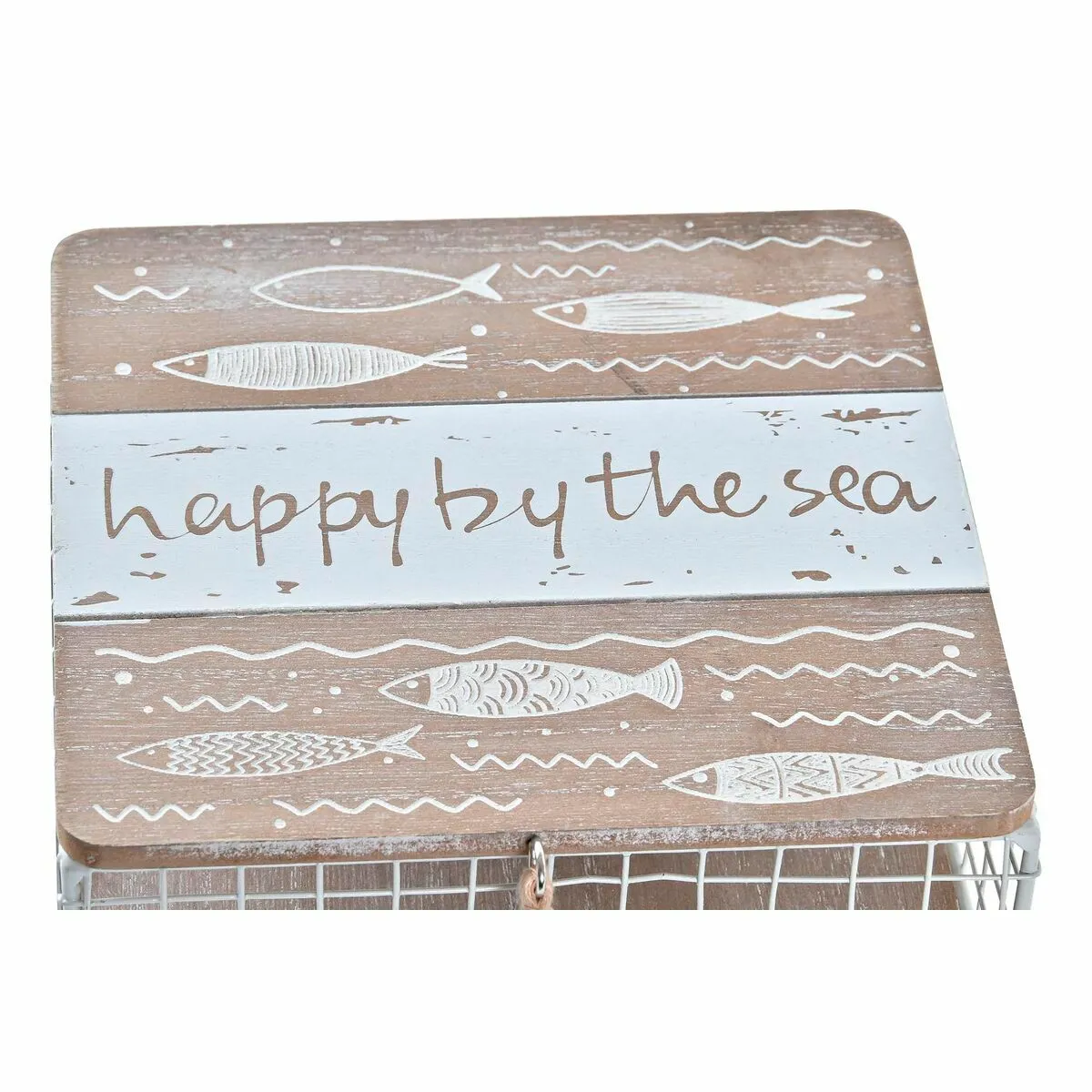 DKD Home Decor Boîte - Blanc Marron