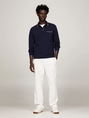 Polo Slim de Manga Comprida com Detalhe Exclusivo