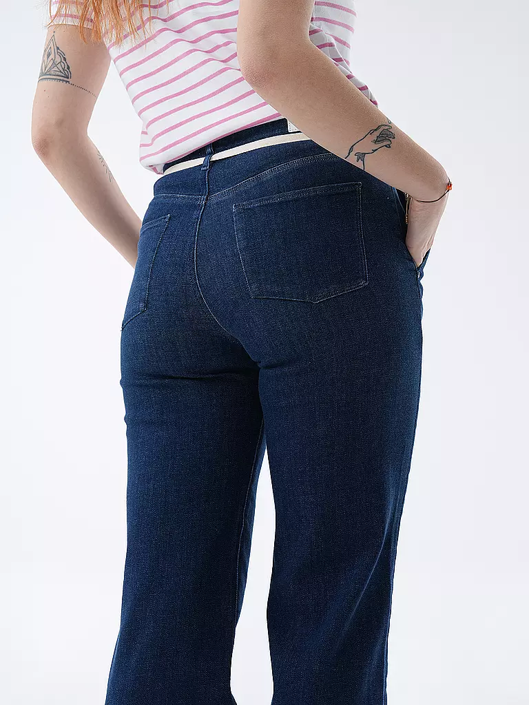 DAWN DENIM Jeans Flared Fit DEW dunkelblau