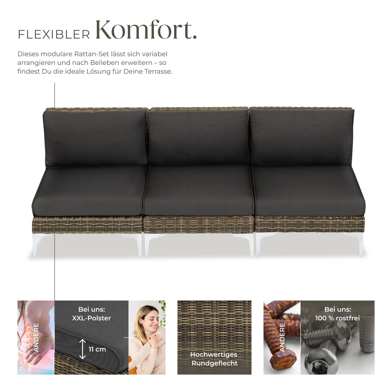 Modulares Rattanset Villanova