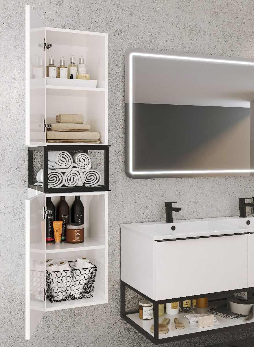 Allibert Fabrika kolomkast 35x35x143cm hoogglans wit