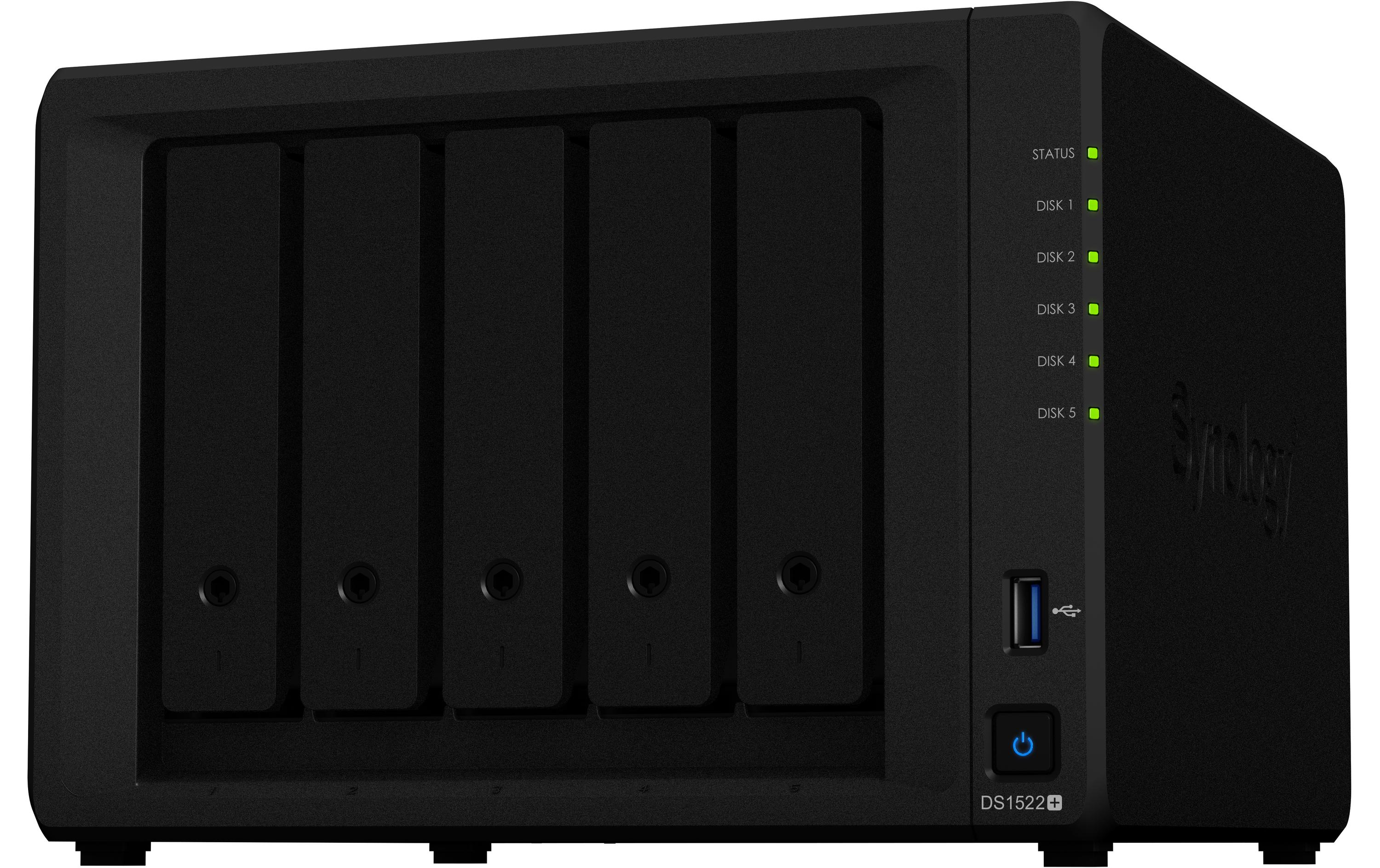 NAS DiskStation DS1522+ 5-bay<br>NAS mit 5 Laufwerkschächten