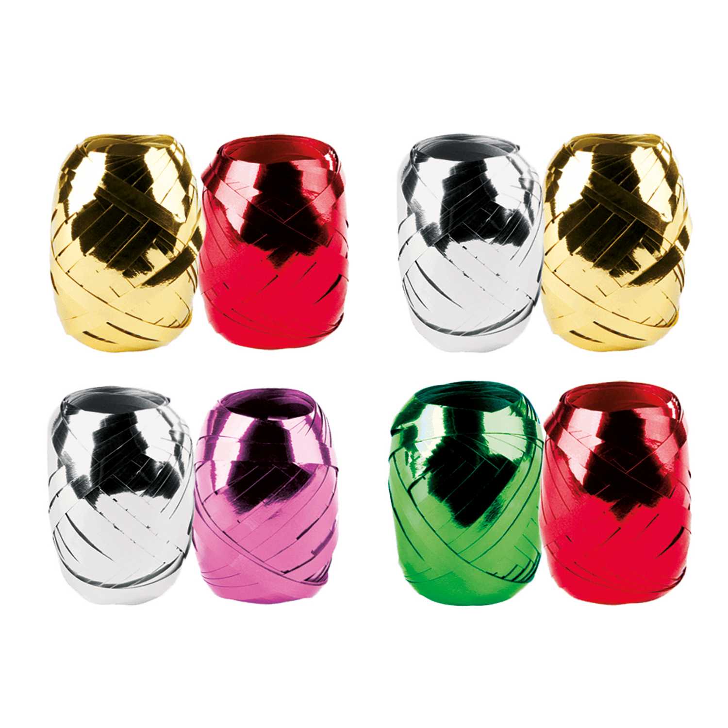 Geschenkband Eiknäuel 2er metallic