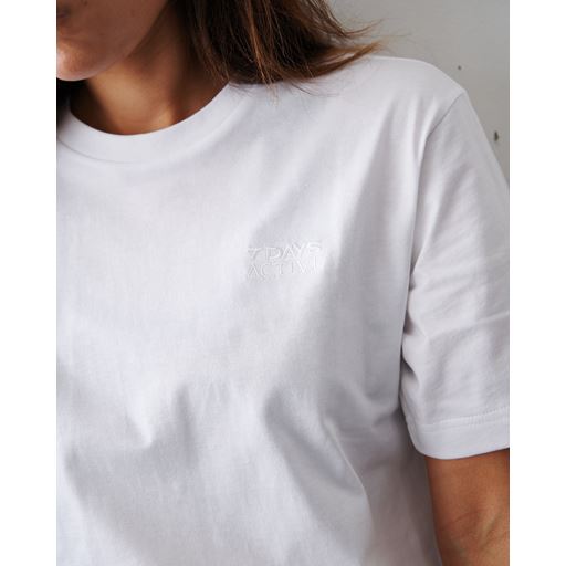 7 DAYS Active Organic Fitted T-shirt, Brilliant White, M